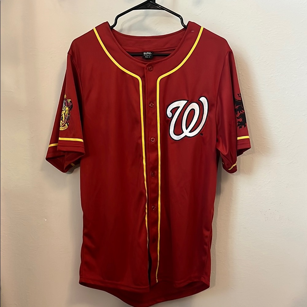 Washington Nationals/Harry Potter Gryffindor Red Baseball Jersey